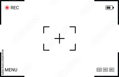 camera viewfinder overlay screen frame icon. camera recording screen overlay. video camera overlay , Transparent PNG and vector illustration .