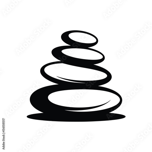 Stacked Stones Zen Spa Wellness Balance Symbol