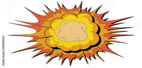 Colorful Comic Book Explosion Graphic Design