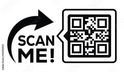 Scan QR code icon. Digital scanning qr code. QR code scan for smartphone. QR code for payment. Scan me text