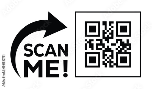 Scan QR code icon. Digital scanning qr code. QR code scan for smartphone. QR code for payment. Scan me text