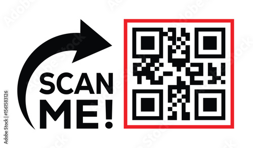 Scan QR code icon. Digital scanning qr code. QR code scan for smartphone. QR code for payment. Scan me text
