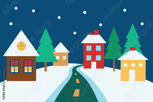 Street with Christmas Decorations