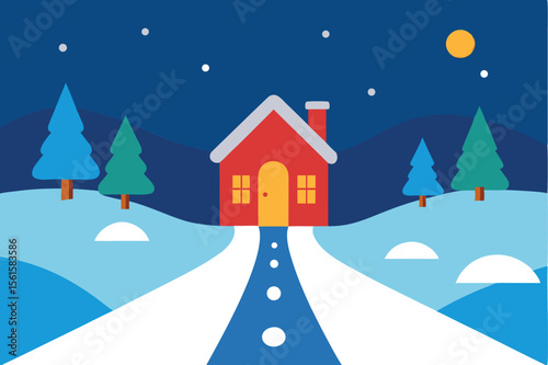 Path to Decorated Holiday House