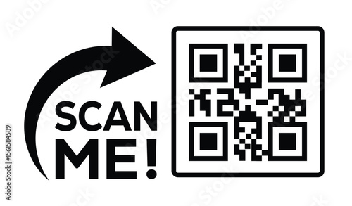 Scan QR code icon. Digital scanning qr code. QR code scan for smartphone. QR code for payment. Scan me text