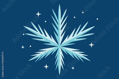Frosty Pine Needles with Glittering Snow
