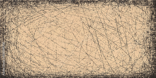 A vintage brown paper texture with a grunge pattern on a rough surface, ideal for antique wall backgrounds