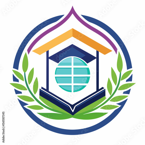 A clean and modern education logo featuring a graduation cap and open book. Perfect for online learning platforms, universities, schools, coaching centers, or e-learning apps. Fully editable vector SV