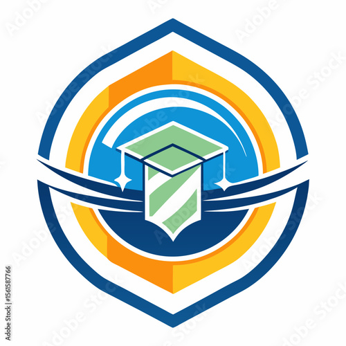 A clean and modern education logo featuring a graduation cap and open book. Perfect for online learning platforms, universities, schools, coaching centers, or e-learning apps. Fully editable vector SV
