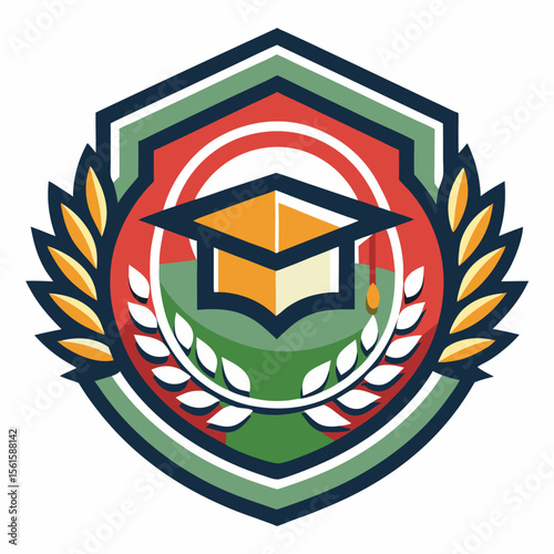 A clean and modern education logo featuring a graduation cap and open book. Perfect for online learning platforms, universities, schools, coaching centers, or e-learning apps. Fully editable vector SV