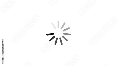 Animated of circle loading icon .Wheel loading concept icon on white background.