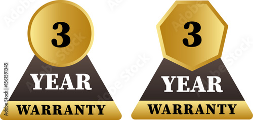 3 Year warranty , 3 Year warranty Banner Label Signs