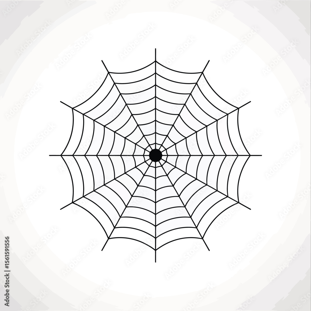 Obraz premium Spiderweb illustration on white background for Halloween or spooky season designs
