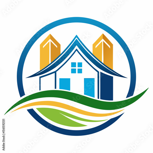 A professional and modern real estate logo featuring the letter V, designed with a house, roof, or property symbol. Ideal for real estate agencies, property dealers, housing companies, construction bu