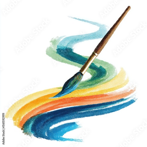Artistic paintbrush stroke