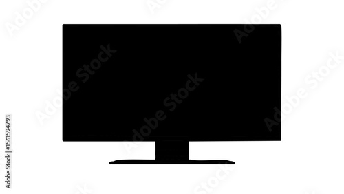 Computer Silhouette Vectors and Icons – Full Black Laptop, PC, and User Illustrations