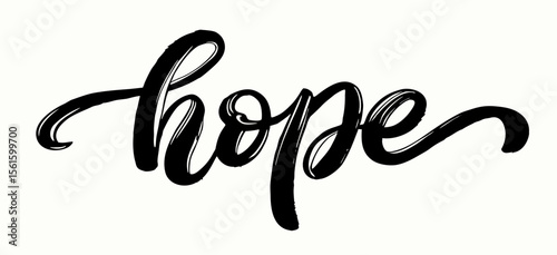 Handwritten Hope Calligraphy Word Art Graphic
