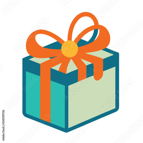 A festive red gift box with a gold ribbon and bow, perfect for Christmas, birthday, or holiday celebrations, isolated on a white background for a clean, vibrant 3D render presentation