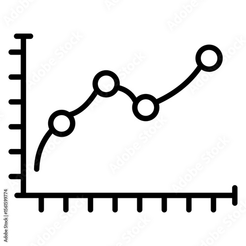 Marked Scatter With Smooth Lines Icon