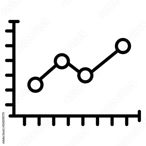 Marked Scatter With Straight Lines Icon