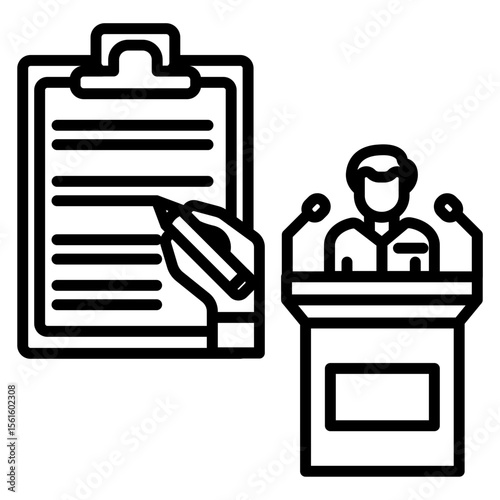 Speech Writer Icon