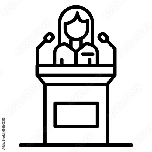 Spokesperson Female Icon