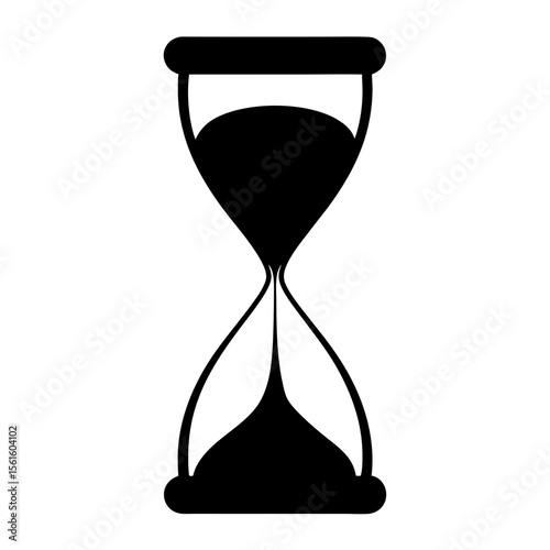 Monochrome hourglass illustration conveying time slipping away and the urgency of deadlines