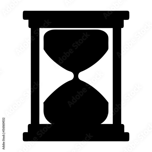 A Silhouetted Hourglass Symbolizing the Passage of Time and Deadlines Approaching