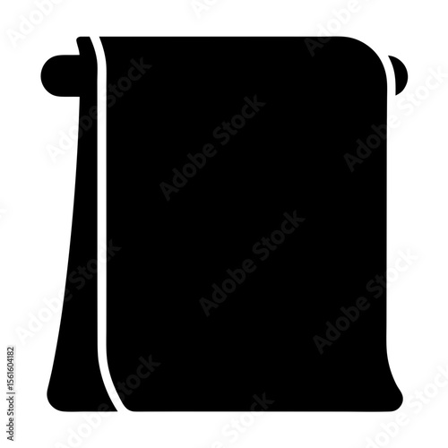 Simple flat illustration of an ancient scroll with two wooden handles