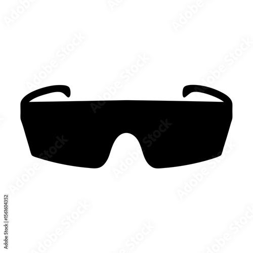 A Black Silhouette of Sunglasses Representing Eye Protection and Style