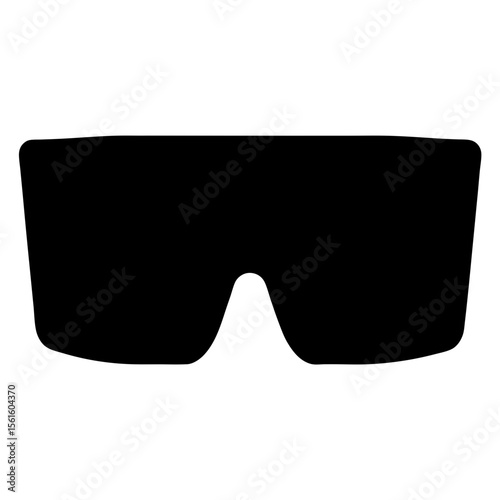 Black Icon of Sunglasses, A minimalistic black icon depicting sunglasses, ideal for summer, fashion, and accessory-related themes.
