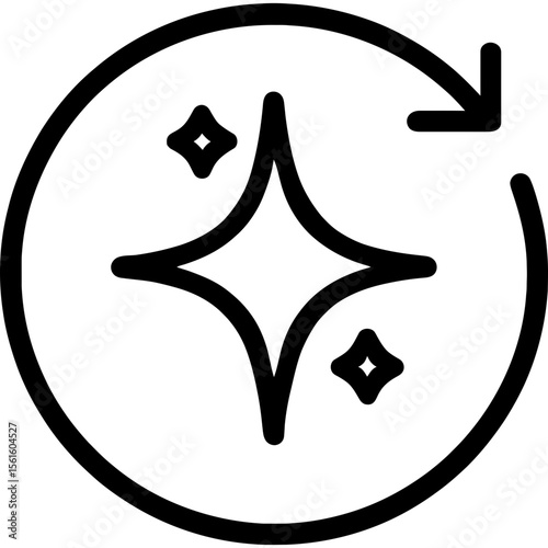 New freshness indicator outline icon vector