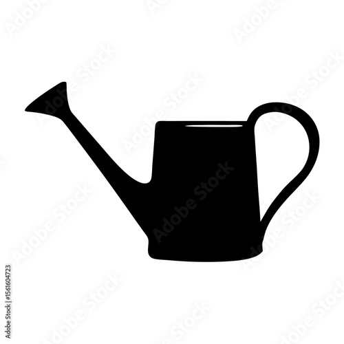 Silhouette illustration of a watering can for gardening and plant care