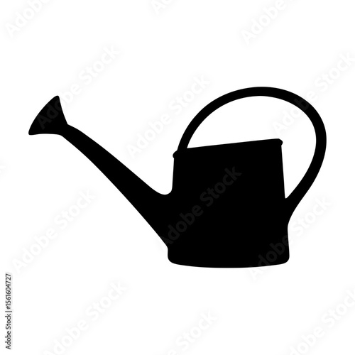 Silhouette of a watering can used for gardening and irrigation purposes