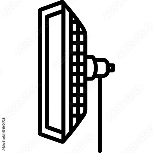 Softbox studio lighting equipment outline icon vector