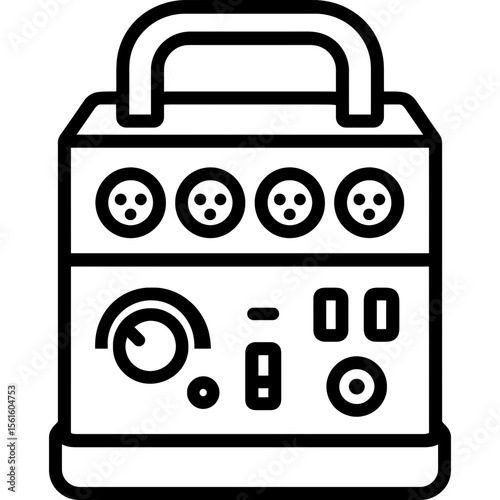 Strobe power pack outline icon vector