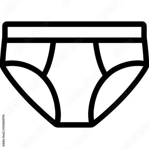 Underwear briefs outline icon vector