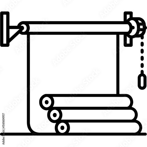 Backdrop support system outline icon vector