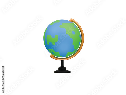 geography icon 3d illustration render