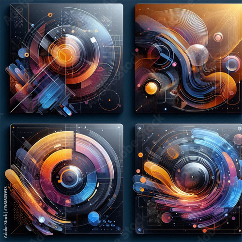 Glass Transparency Interface Elements – Modern Vector Kit