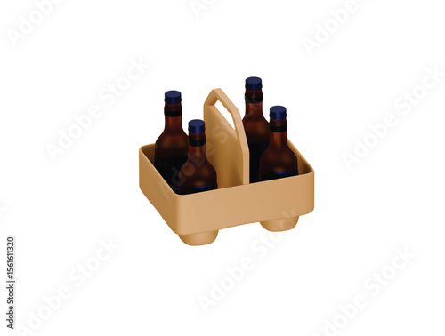 beer box icon 3d illustration render