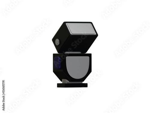 camera flash light icon 3d illustration render