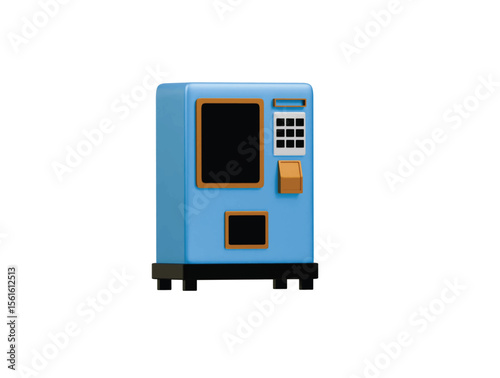 vending machine icon 3d illustration render