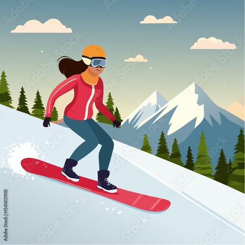 person snowboarding down a steep slope with snow spray
