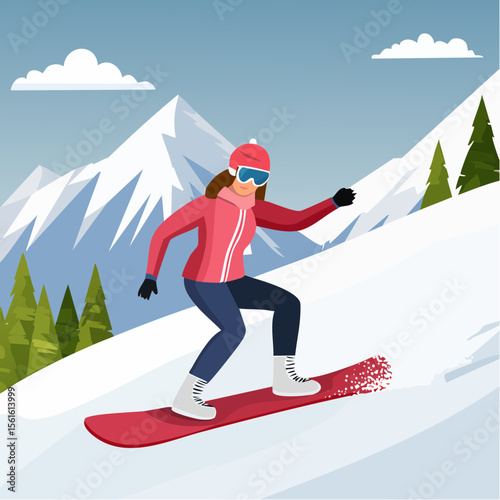person snowboarding down a steep slope with snow spray