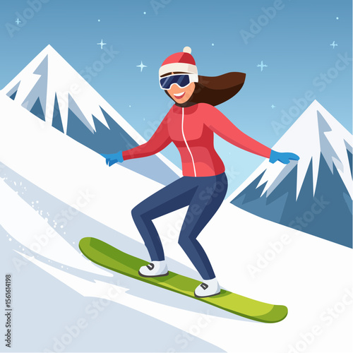 person snowboarding down a steep slope with snow spray