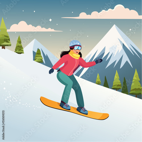person snowboarding down a steep slope with snow spray