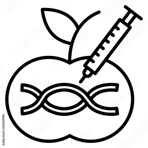 Genetic Modification Food Icon