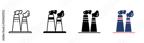 Chimney icon sheet multiple style collection