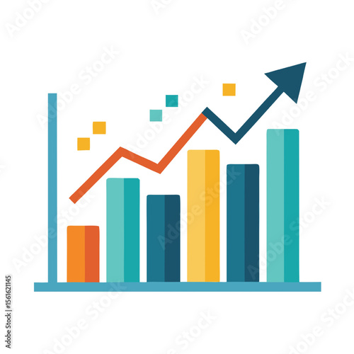 business graph with arrow